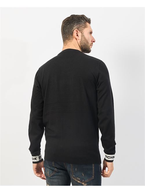 Pull homme Richmond X avec poignets contrast?s RICHMOND X | UMA24099MABLACK